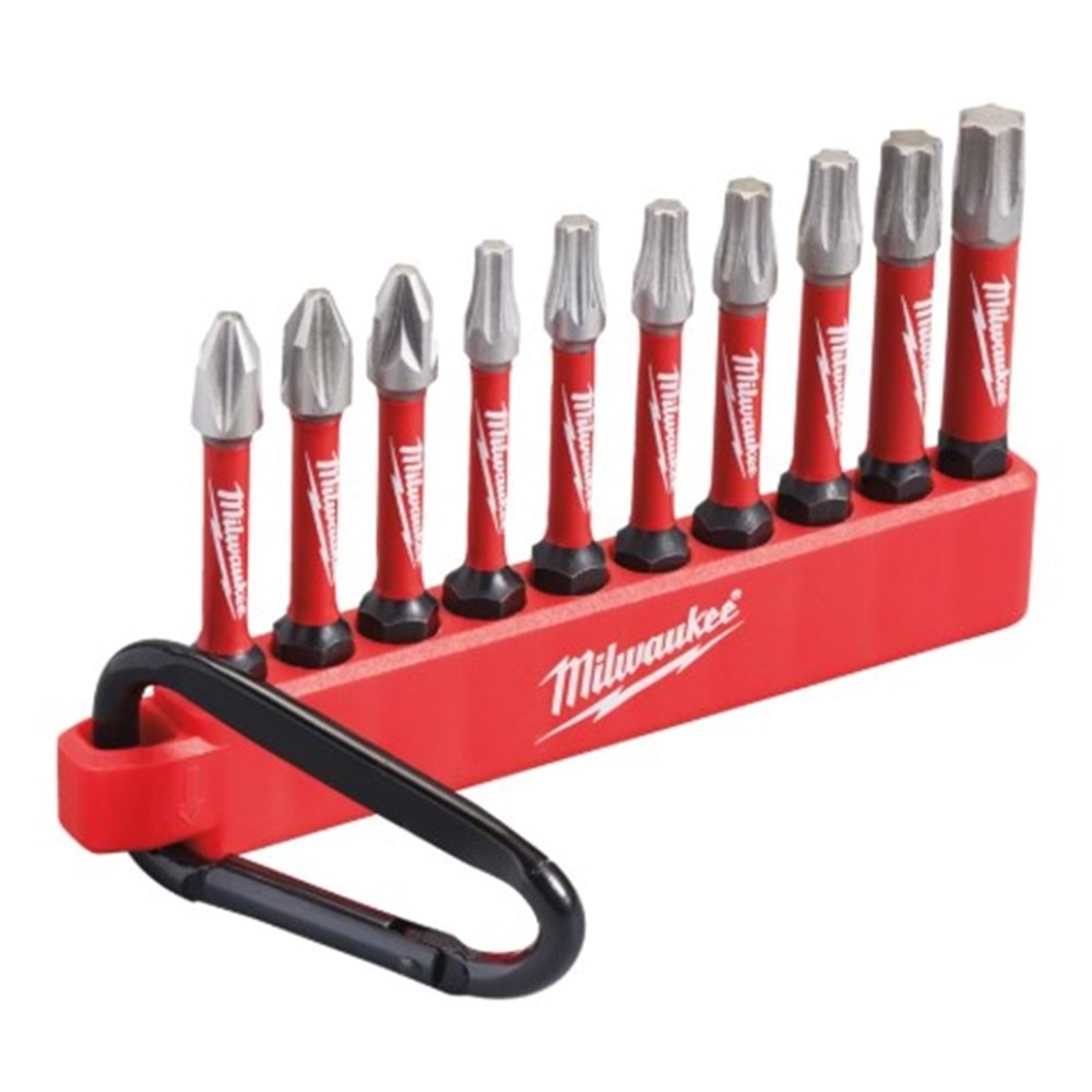 MILWAUKEE BITS UÇ SETI 10 parça SHOCKWAVE T4932480941