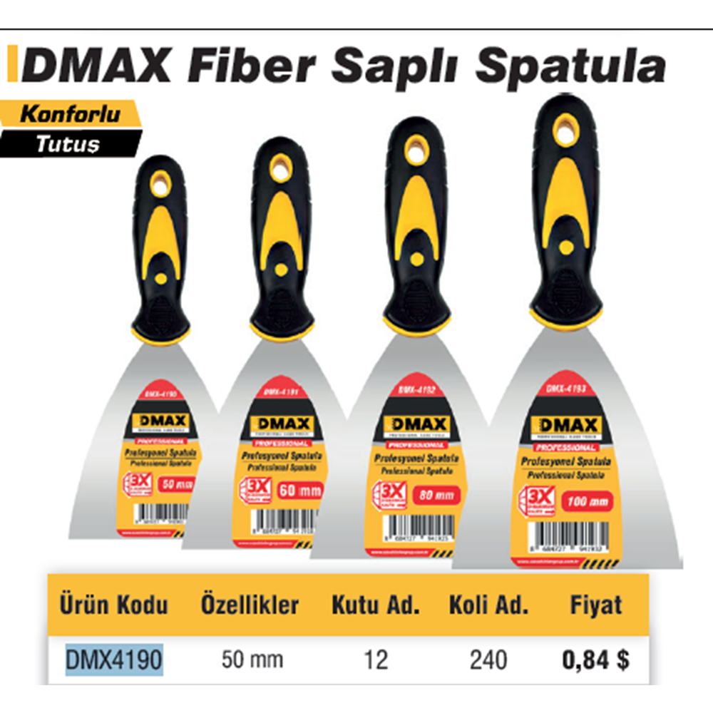 BOYACI ISPATULASI FIBER SAPLI DMAX 60 MM 4191