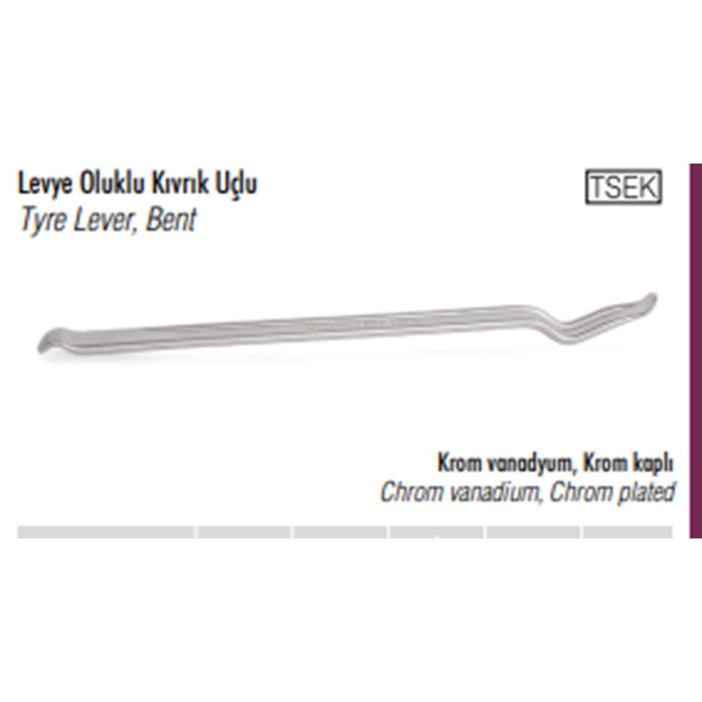 IZELTAS KIVRIK UÇLU LEVYE 600 MM KROM