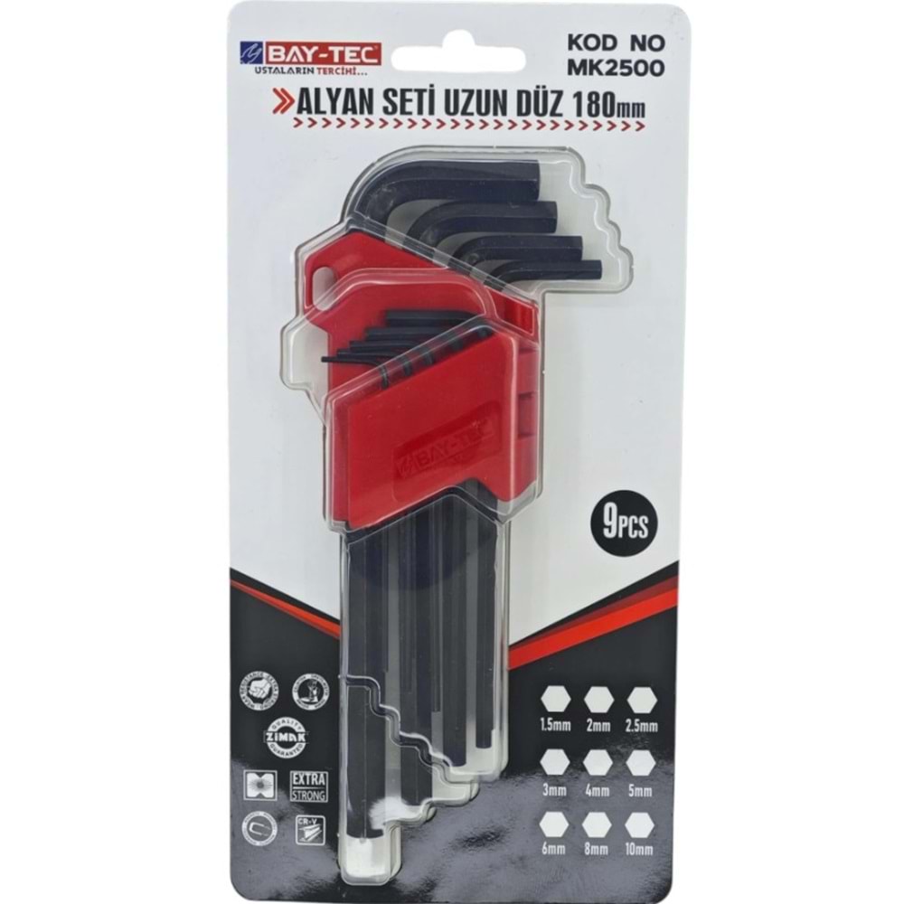 BAY-TEC DÜZ UZUN ALYAN SETI 180 MM MK2500
