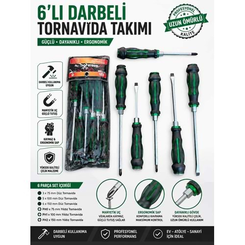 DARBELI TORNAVIDA SETI 6 PARÇA SSIMS TOOLS