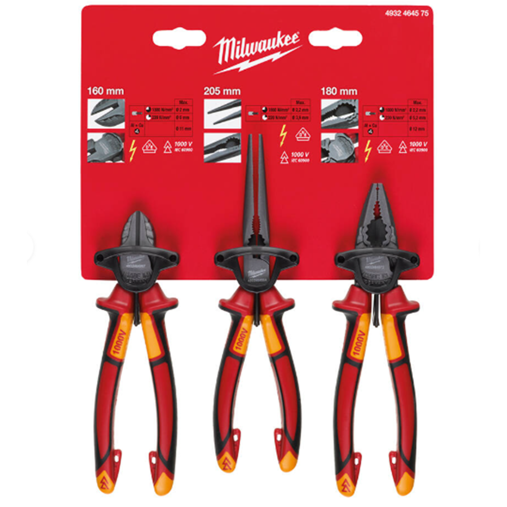 MILWAUKEE PENSE SETI 3 parça VDE T4932464575