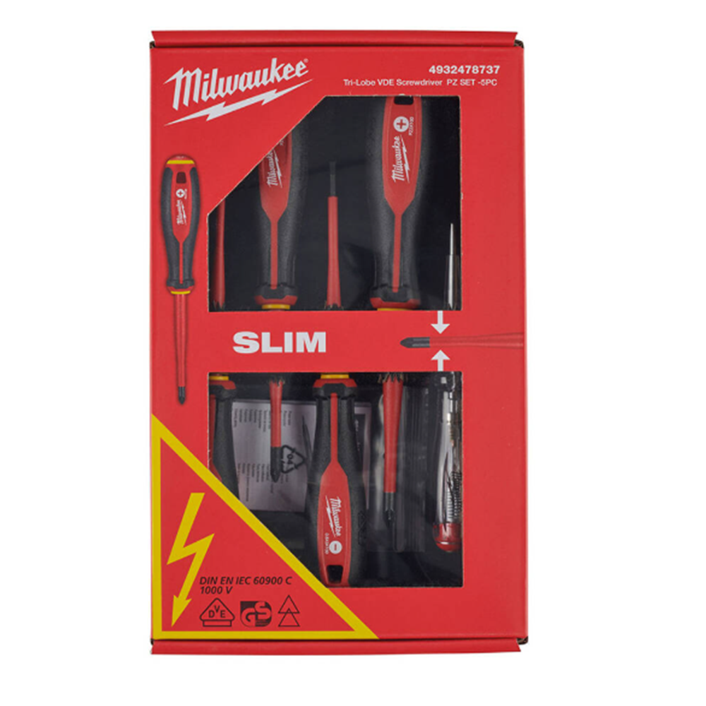 MILWAUKEE TORNAVIDA SETI 5 parça TRI-LOBE VDE T4932478737