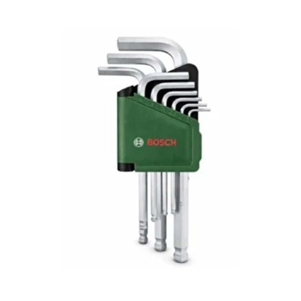 BOSCH YESIL Alyan Anahtar Takimi Hex 9 Parça