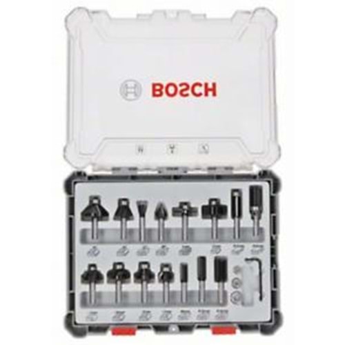 BOSCH FREZE SETI 15 LI 8 MM SAFTLI KARISIK (PRO)