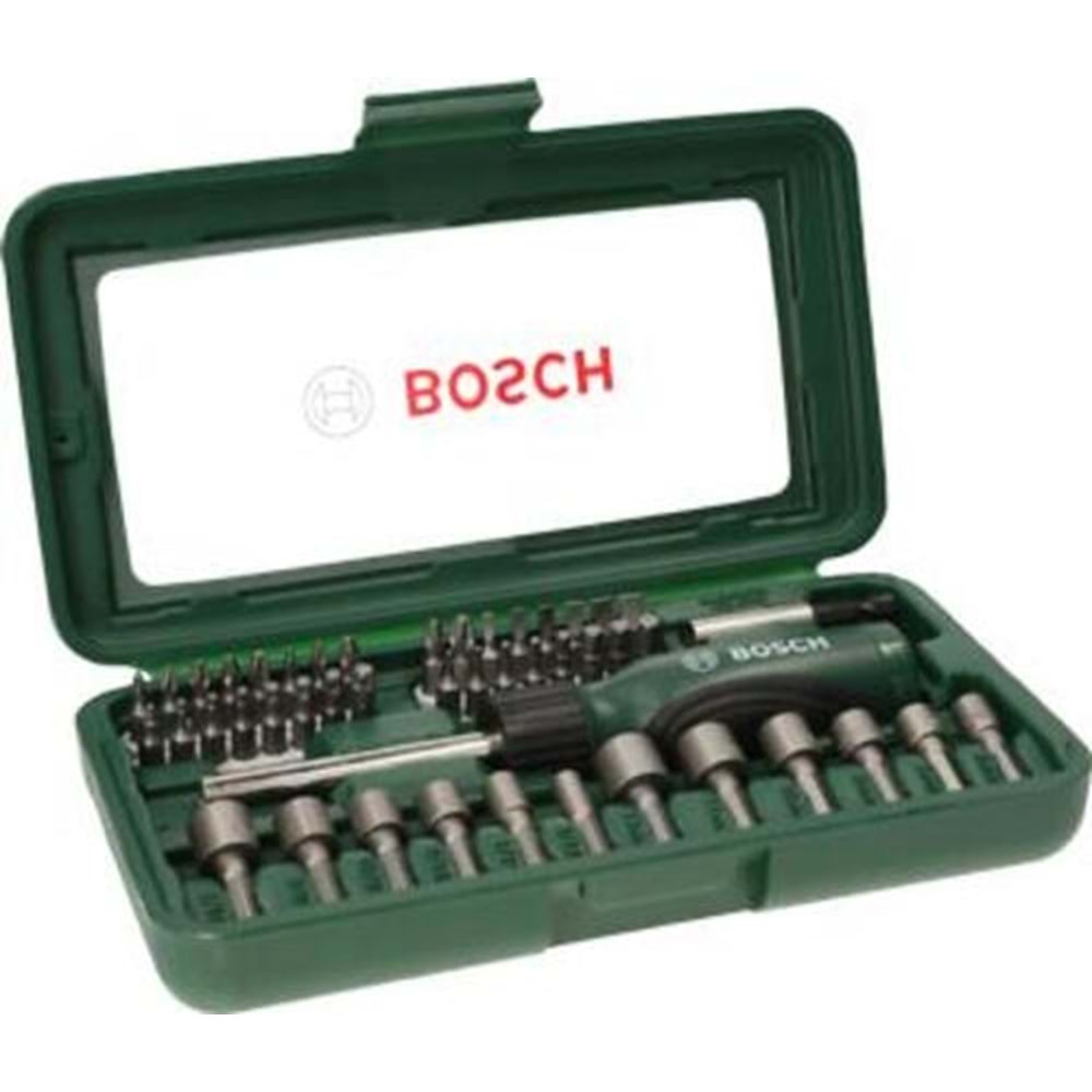 BOSCH LOKMA TAKIMI VE VIDALAMA UÇ SETI YESIL 46 PARÇA DIY-V