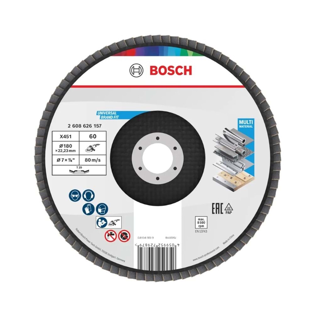 Bosch X451 180mm 80K Flap Disk