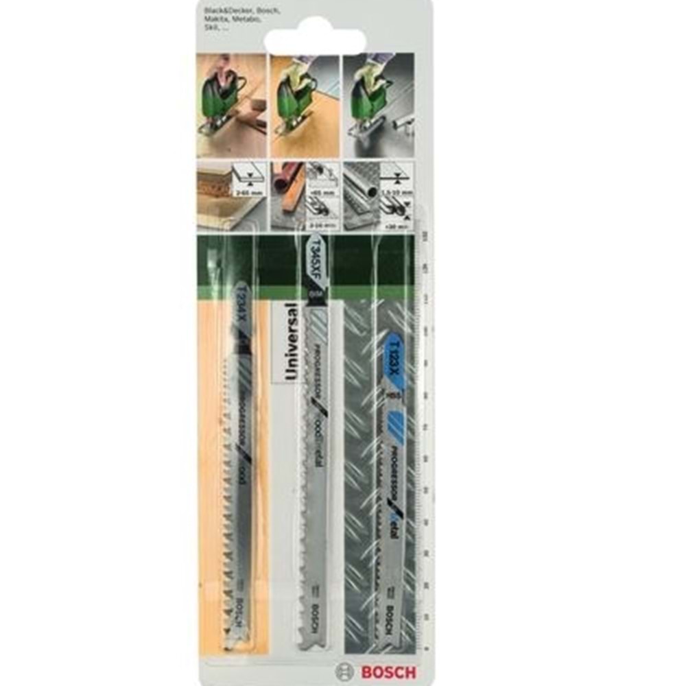 BOSCH DEKUPAJ BIÇAGI SETI 3 LÜ (T123Xf -T345XF-T234X)