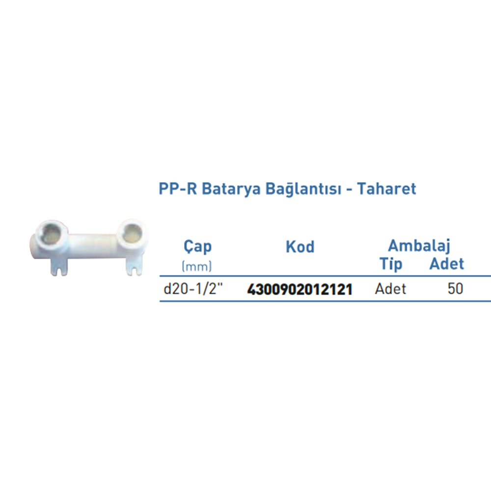 PPR Taharet Baglanti Iç Dis PPR Byz BSPP-G d20-1/2