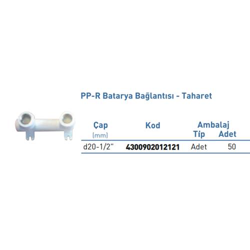 PPR Taharet Baglanti Iç Dis PPR Byz BSPP-G d20-1/2