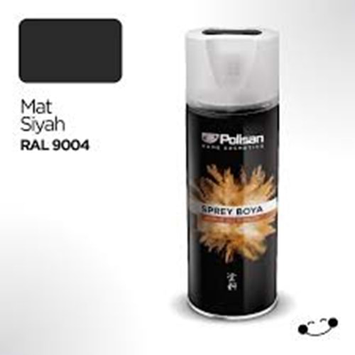 POLISAN SPREY BOYA 400 ML MAT SIYAH RAL 9004-526